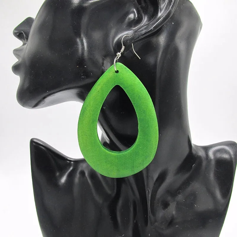 FASHION WOODEN NATURAL EARRINGS