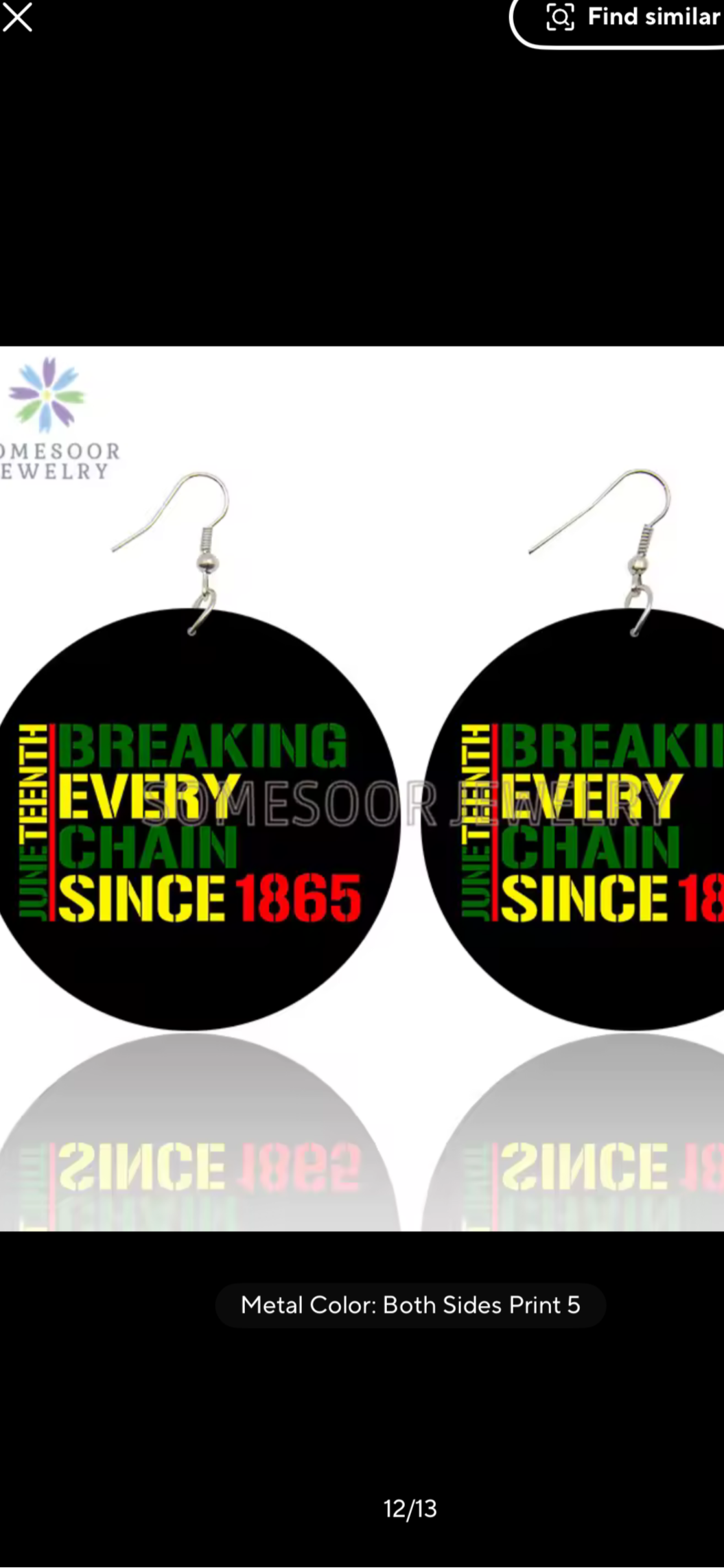 Wood Round Earrings