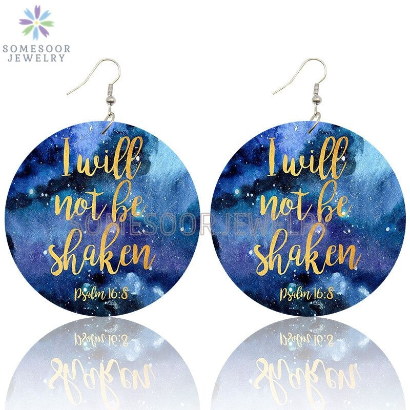 Wood Round Earrings