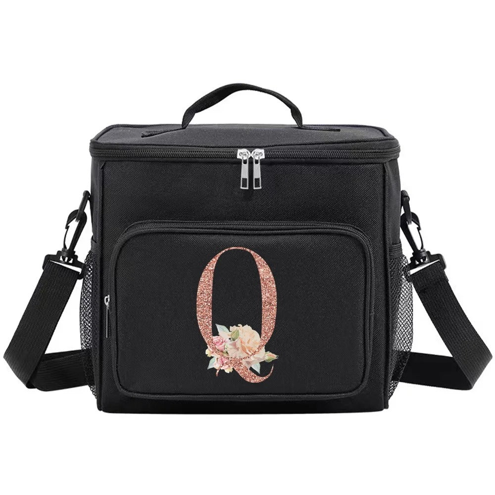 MONOGRAM BLACK LARGE LUNCH BAG