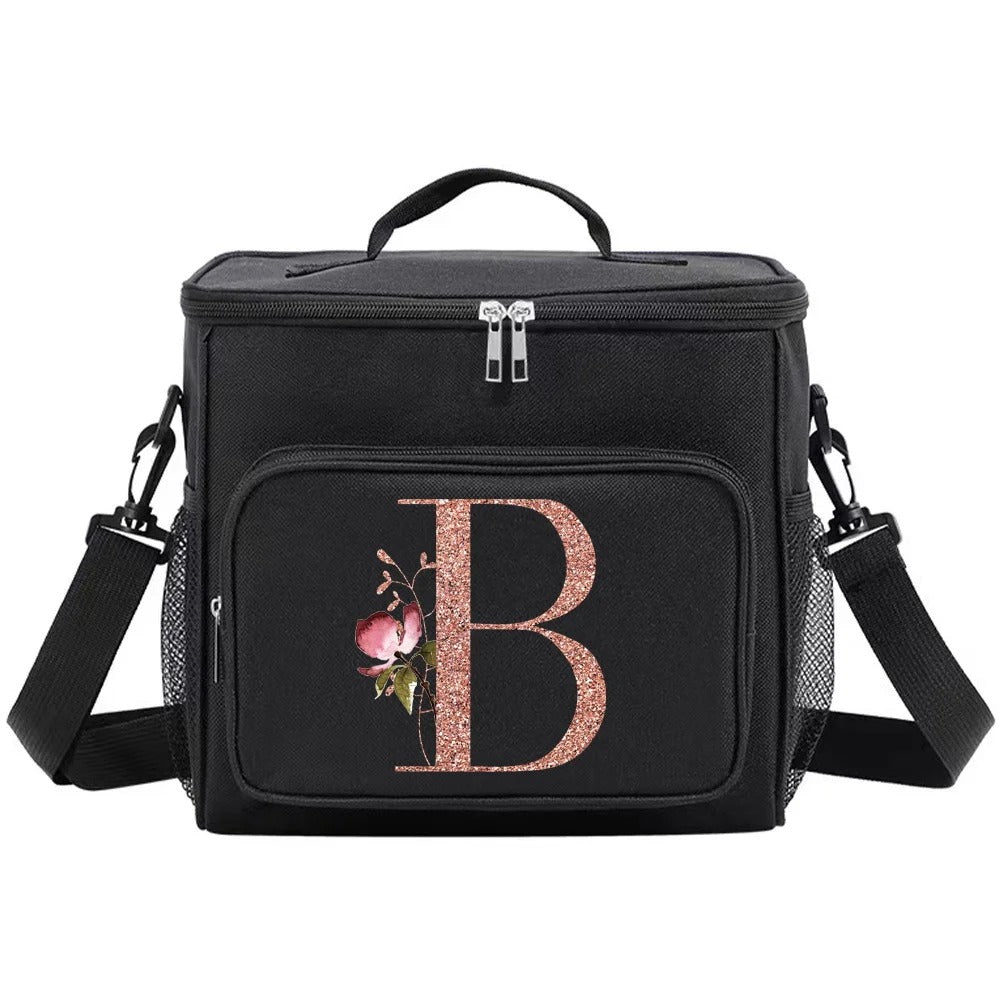 MONOGRAM BLACK LARGE LUNCH BAG