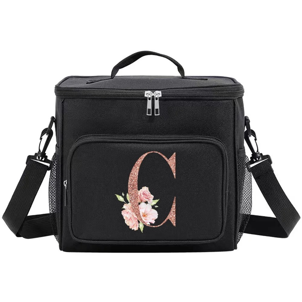 MONOGRAM BLACK LARGE LUNCH BAG